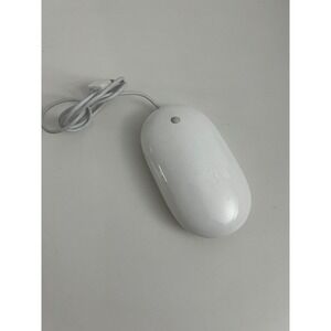 Apple Mighty Mouse A1152 White USB Optical Scroll Ball Computer Mouse